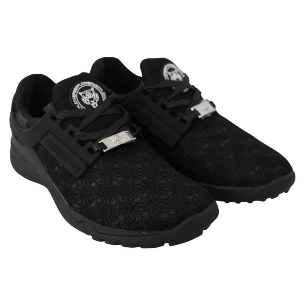 Plein Sport Black Polyester Runner Beth Sneakers Women's Shoes